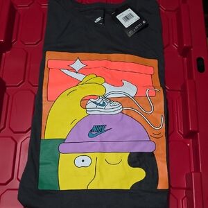 Nike Cartoon Graphic Tee in Black and Multicolor